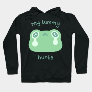 My Tummy Hurts Sad Frog Hoodie